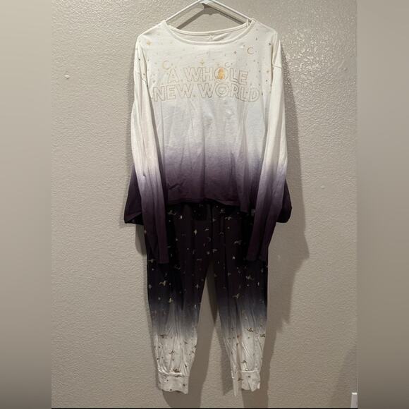 Disney Parks Princess Jasmine Pink and Cream Tie Dye Cropped Hoodie Sz XL - Picture 9 of 9